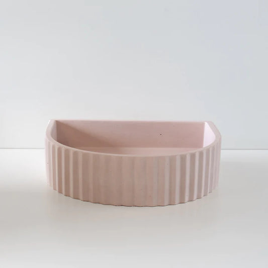 Concrete Arch Fluted Basin Pink
