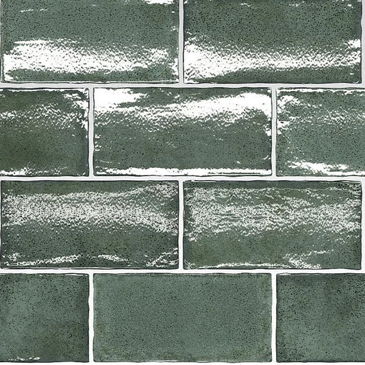 Pine Green Feature Tile - Square or Subway