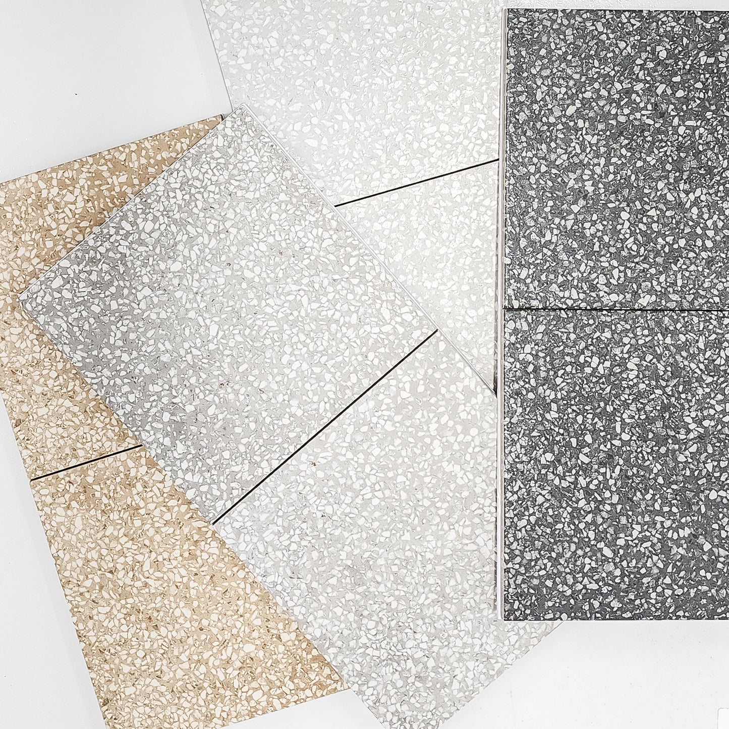 Terrazzo Style White Porcelain Tile