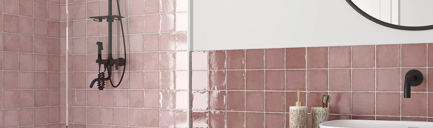 Dusty Pink Feature Tile - Square or Subway