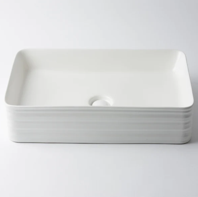 Willow Basin, Rectangle, Matte White