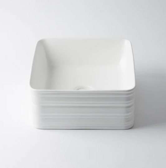 Willow Basin, Square, Matte White